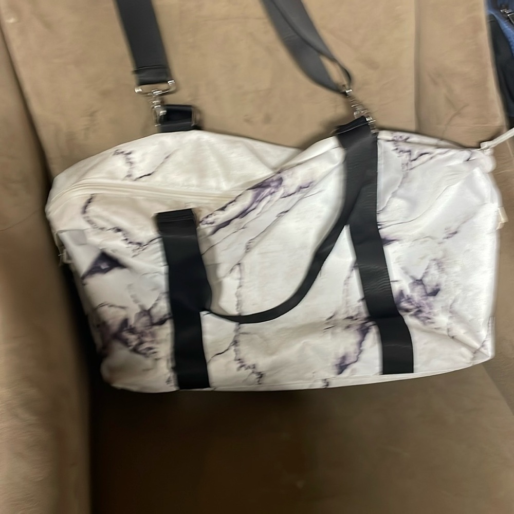 Marble print yoga bag